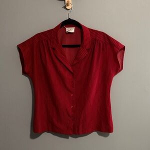Red Striped Women's Top